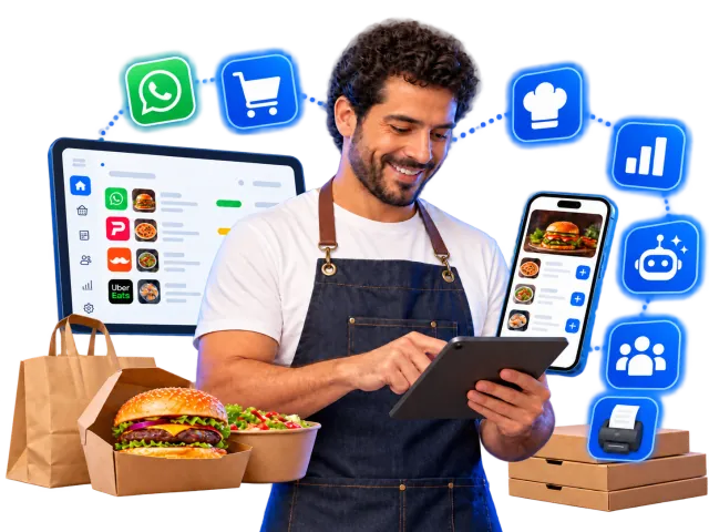 Chatbot WhatsApp de OlaClick recibiendo y confirmando pedidos automáticamente en el celular